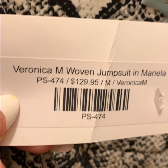 Veronica M NWT python print sleeveless jumpsuit 🌟 - Picture 2 of 2